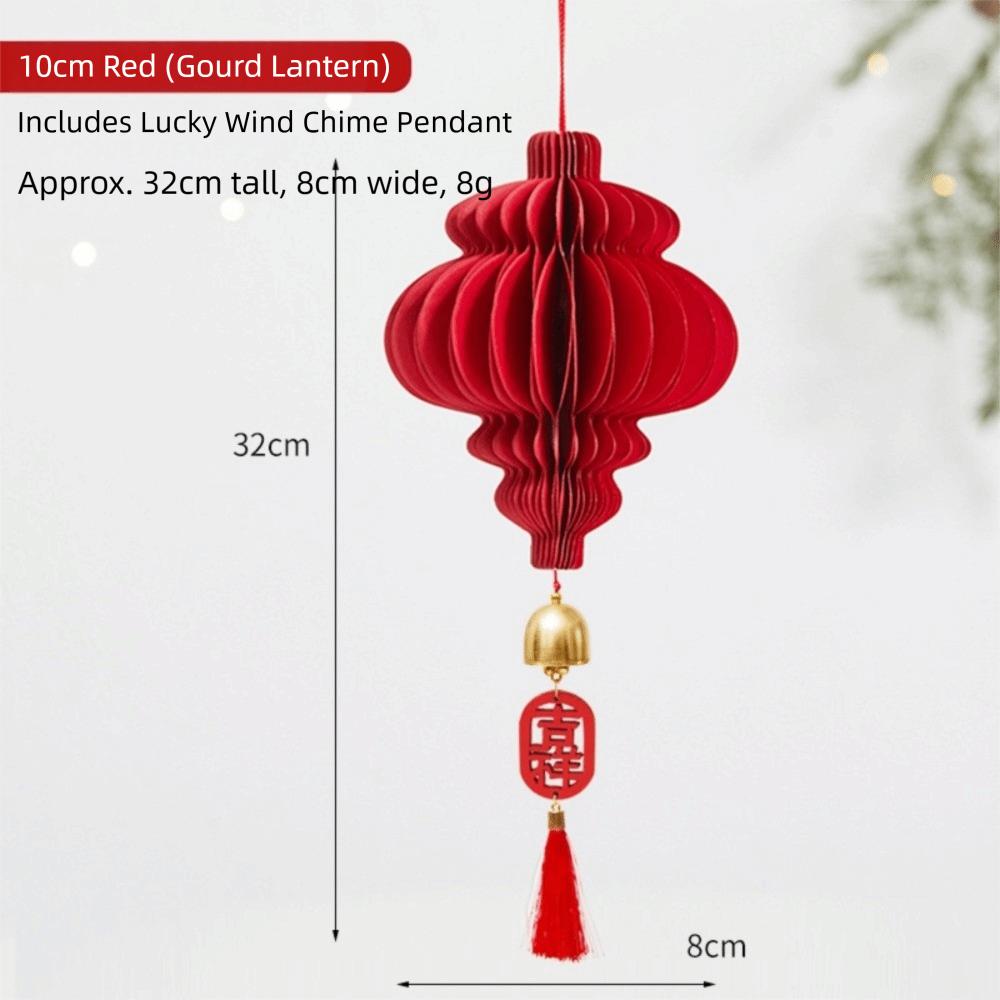 2026 Red Honeycomb New Year Decorations with Tassel Paper Christmas Tree Ornament Hanging Style Christmas Balls Patio Decor