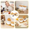 2Pcs Ceramic Seasoning Jar Bamboo Lid Spice Jar With Spoon and Serving Tray Kitchen Sugar Salt Spices Storage Box Sugar Bottle