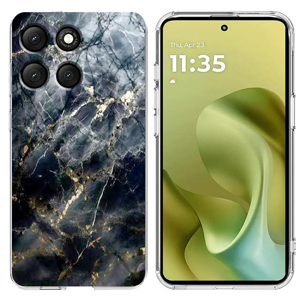 Pro Motorola Moto G86 5G Pouzdro Mramorový Vzor Potisk Měkký TPU Kryt na Telefon