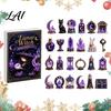 Märchenhafte Atmosphäre Geschenke Fantasy Adventskalender Box mit 24 Mini Acryl 2D Ornamenten Weihnachts-Countdown Kristallgarten Themen-Set Schreibtisch Mikro