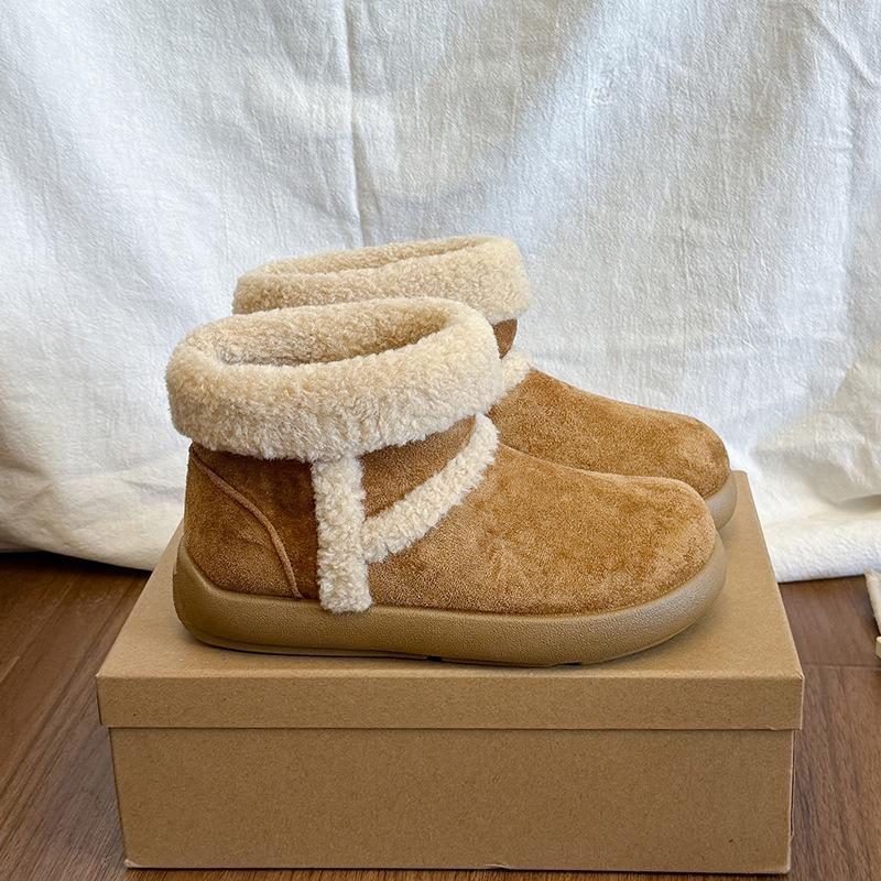 Dames myke elastiske vintervarme kalde polstrede snøstøvler tykksålede sklisikre slitesterke utendørs fritidssport bomullsstøvler