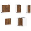11 Piece Kitchen Cabinet Set Lucca Smoked Oak Wood Based Material