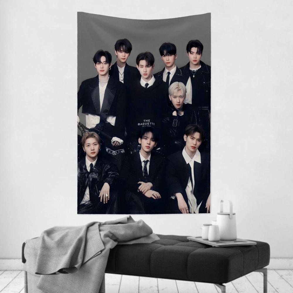 Boy Band Singer Tapestry Room Decor ZZEROBASEONE Wall Cloth Party Hanging Background Room Decor Baby Room