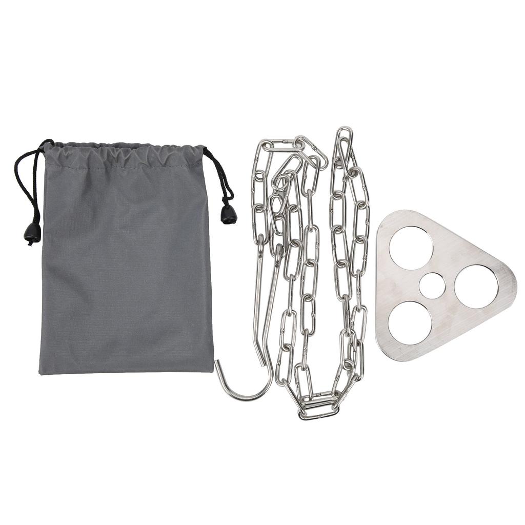 Tragbares Outdoor-Camping-Picknick-Kochstativ Edelstahl Hängekette Topfhalter