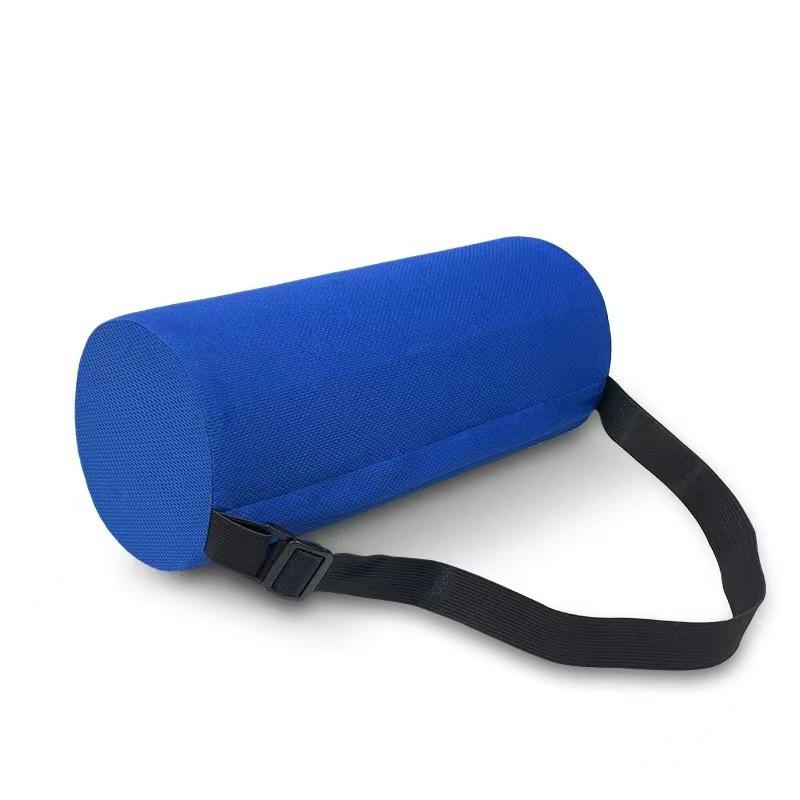 

Cylindrical Memory Foam Lumbar Support Pillow Ergonomic Back Cushion for Car Office Chair Adjustable Waist Support синій
