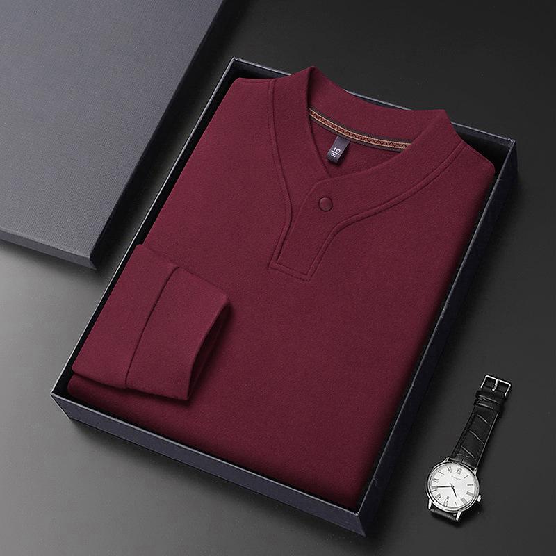 Herr Mellantjock Dubbelsidig Tysk Sammet Långärmad Tröja