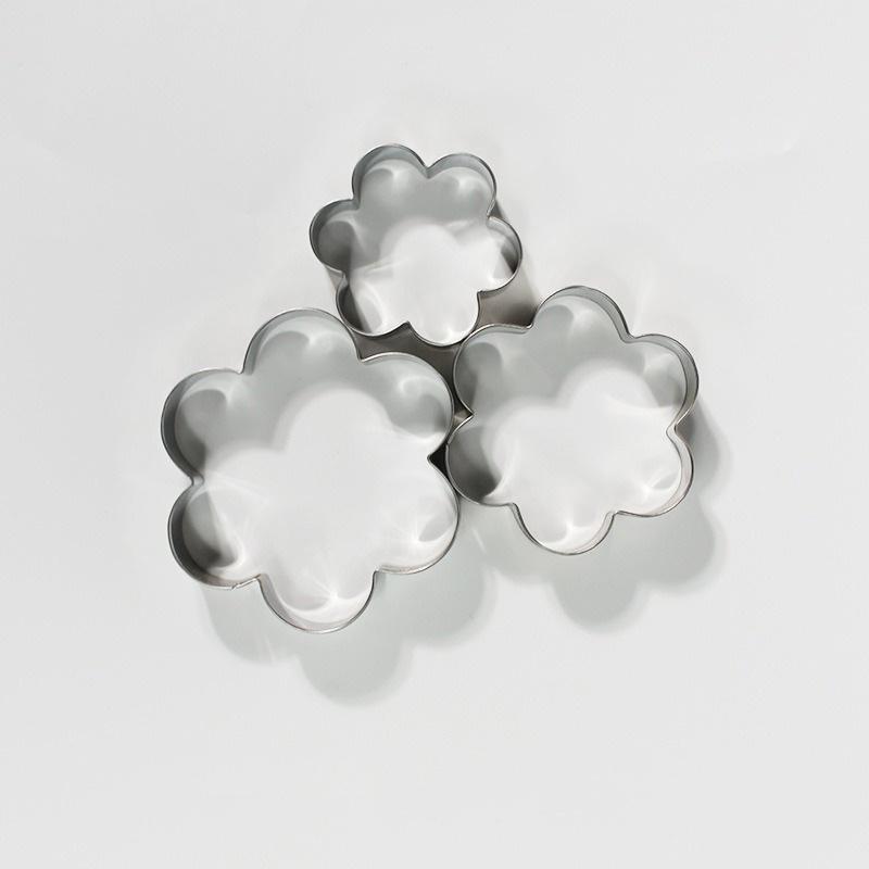 3/12pcs Cookie Cutters Stainless Steel Flowers Heart Circle Stars Baking Mould DIY Baking Molds Biscuit Cutter Fruit Egg Mould