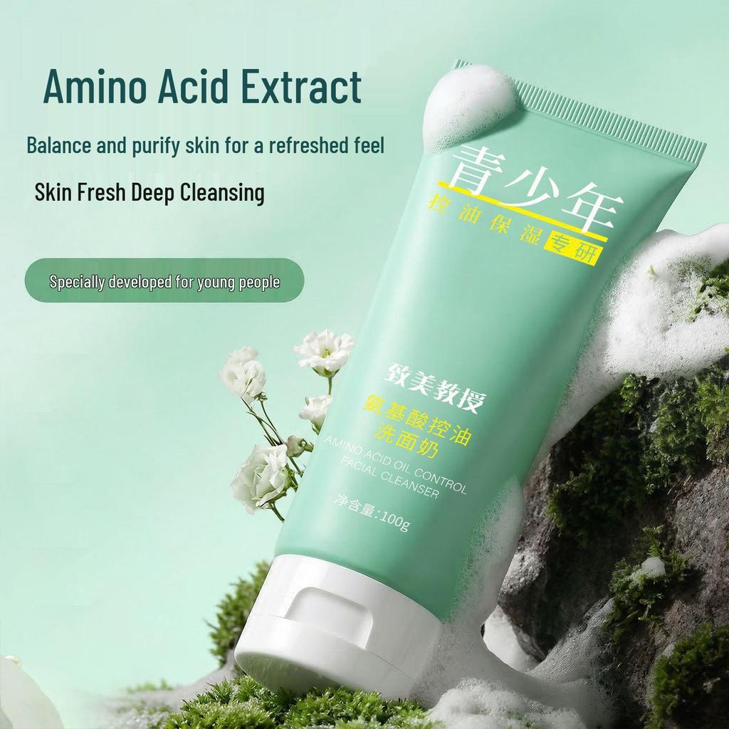 ZhiMei Amino Acid Oil Control Gentle Foaming Cleanser for Moisturizing & Deep Cleansing Face Wash