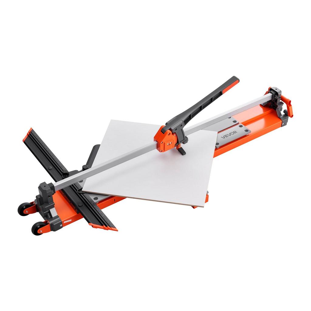 1200 Mm Manual Tile Cutter, Spring-Loaded Base Cutting Tool with Adjustable Angle Fence, Tungsten Carbide Cutting Wheel, Precision Alignment Guide,