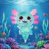 Colorful Salamander Sequin-Squishy Toy TPR Material Stress Relief Relaxation Office Home Use