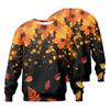 Men's Casual Loose Fit Round Neck Printed Long Sleeve Shirt