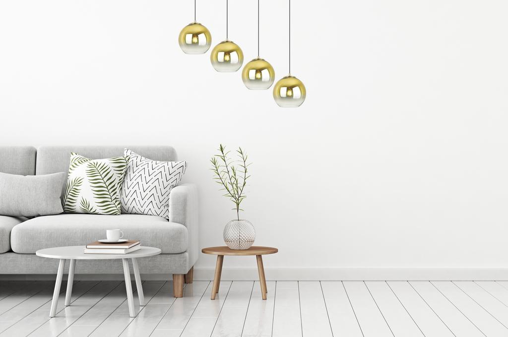 Hanging Lamp Ceiling Chandelier Golden Lamp Shade 20 Cm