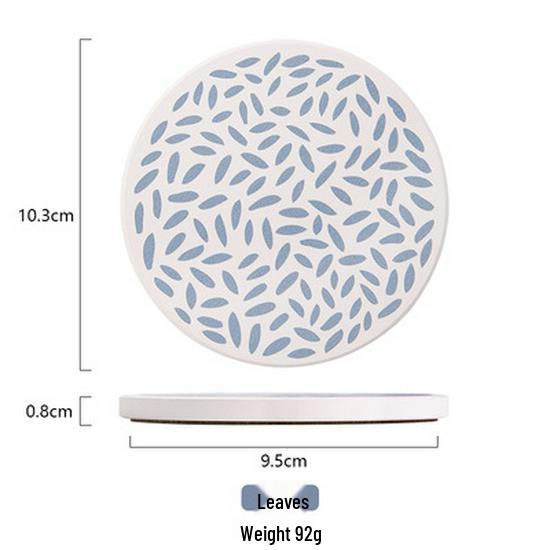 In-stock Ins Style Natural Diatomaceous Earth Quick-Dry Anti-Slip Coaster and Heat-Resistant Pad