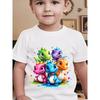 European Sizes Fashionable Short-Sleeve T-Shirt for Boys Featuring Cute Dinosaur Designs, Perfect for Casual Wear