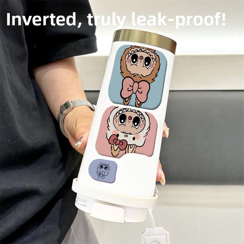 Cute Thermos Cup Large Capacity High Value 316 Stainless Steel Water Cup Portable Rope Coffee Cup