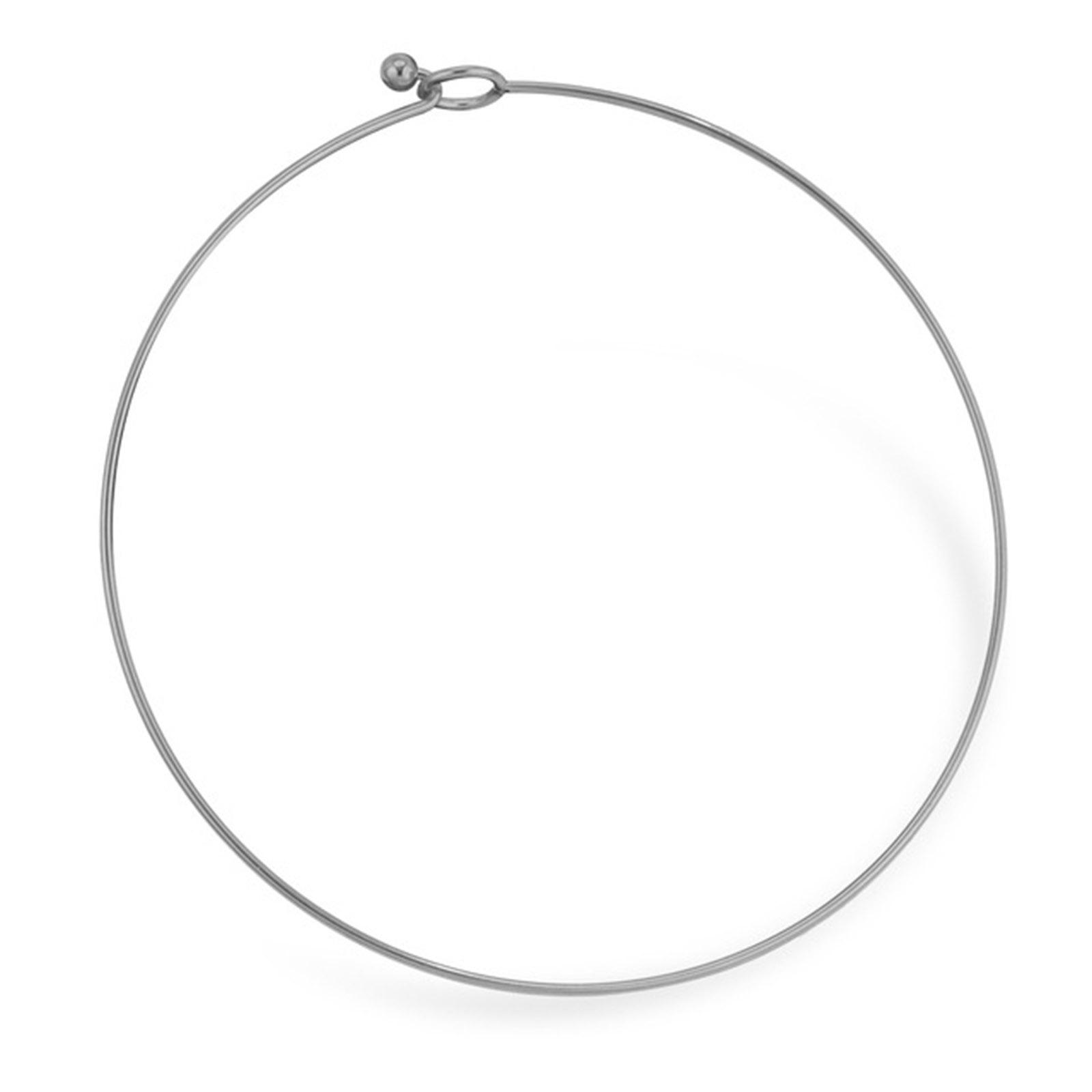 

304 Stainless Steel Collar Neck Ring Necklace For Men Women Round Handmade DIY Jewelry Can be opened 43cm(16 7/8 ) long, 1 Piece