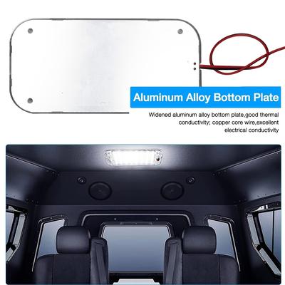 48 LED Interior Light Panel with Switch, Waterproof Crystal Shell Design, High Brightness Car Van Truck Light, Easy Mount