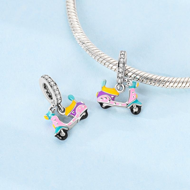 Original Charms Copper Dreamy And Colorful Tram Pendants Fit Plata Bracelets For Women Jewelry Making Diy Gifts