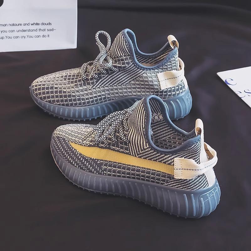 Couple shoes fly-woven coconut shoes women's 2025 new breathable mesh shoes casual versatile comfortable sports shoes men ins tide