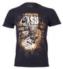 Johnny Cash T Shirt Black Song Titles Guitar Text Official New