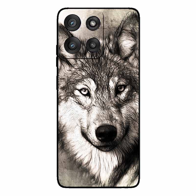 For Motorola Moto G56 G86 Case Fashion Protective Silicone Back Cover For Moto G86 5G TPU Back Phone Capa MotoG56 5G Wolf Funda