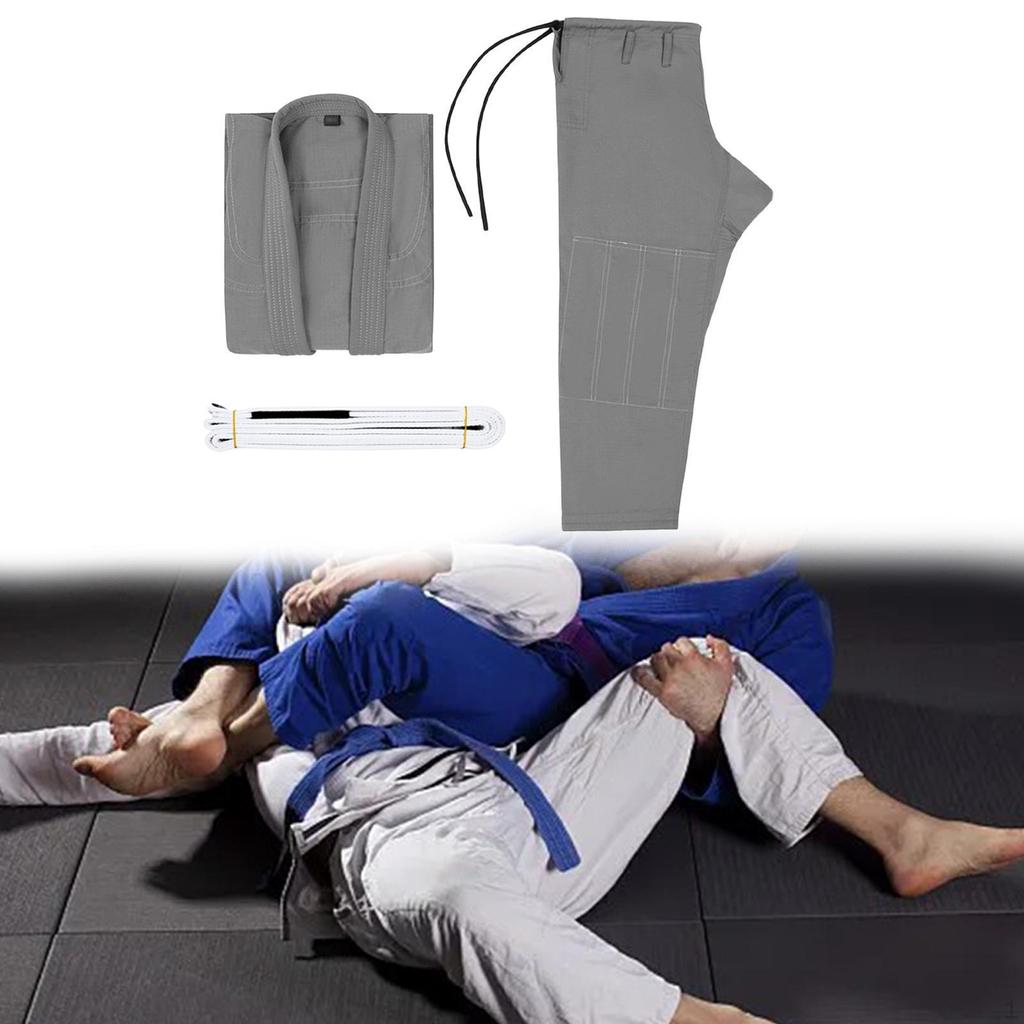 Brezilya Jiu Jitsu Gi Takımı Nefes Alabilir Polyester Pamuklu Spor Turnuvası Kimono