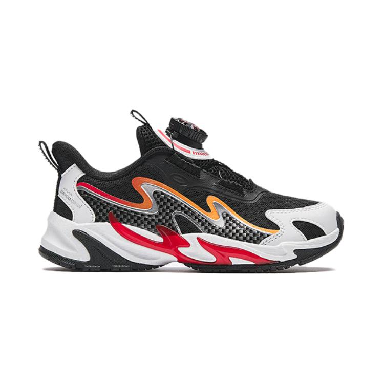 Anta Kids Fabric Fashion Versatile Simple Trendy Non-Slip Wear-Resistant Low-Top Kids Running Shoes Kids sneaker Black White Red 312439921-2