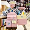 School bag new high-value backpack girls large-capacity medium and high school student school bag direct sales