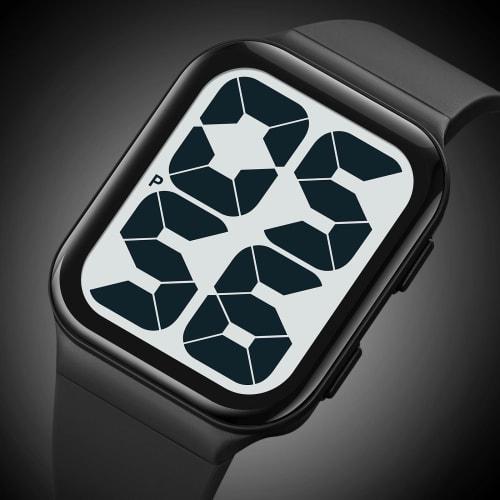 Zolohoni Men's Waterproof Digital Watch with Oversized Numerals, Black & White, for Seniors and Senior Women