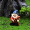 Small Gnomes Figurines 9 Pieces Resin Dwarf Figurine Fairy Garden Gnomes Sculpture For Indoor Outdoor Lawn Shelf Table Yard