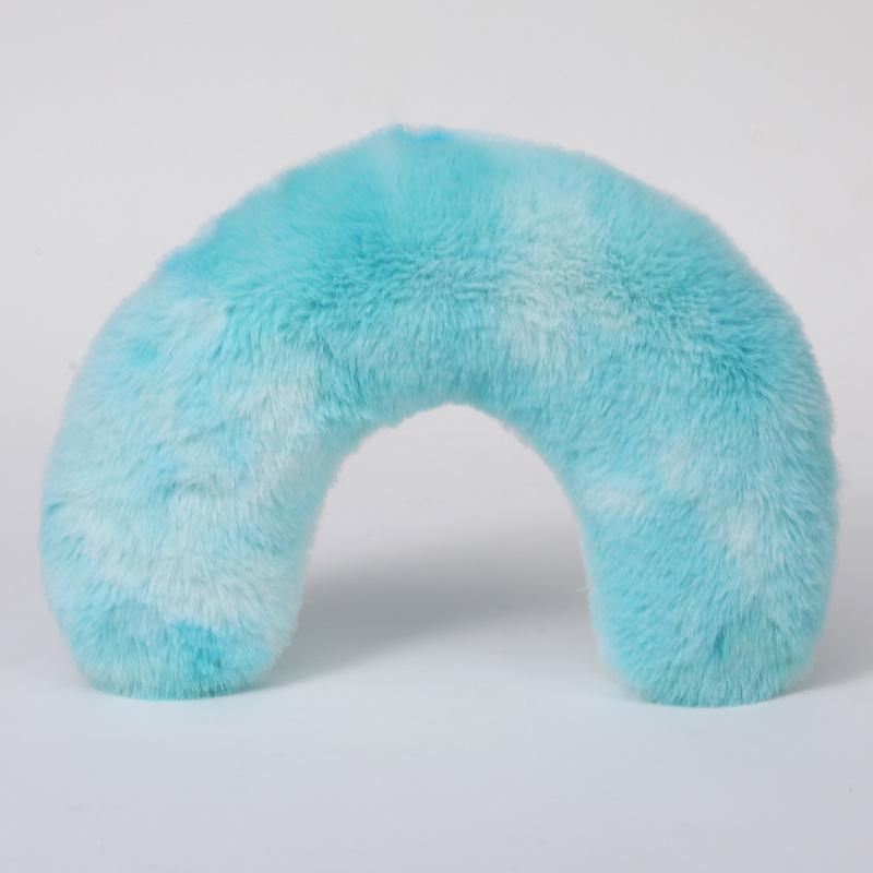 

Pet Pillow Super Soft Tie-dye Plush Little Devil Shape Cat Pillow Pet Lying Mat Dog Pillow U-Shaped Pillow Pet Products