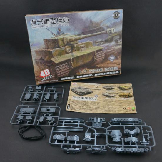 1/72 German Tiger Panther Tank Model DIY Assemly Puzzles Toy Kids Collectible
