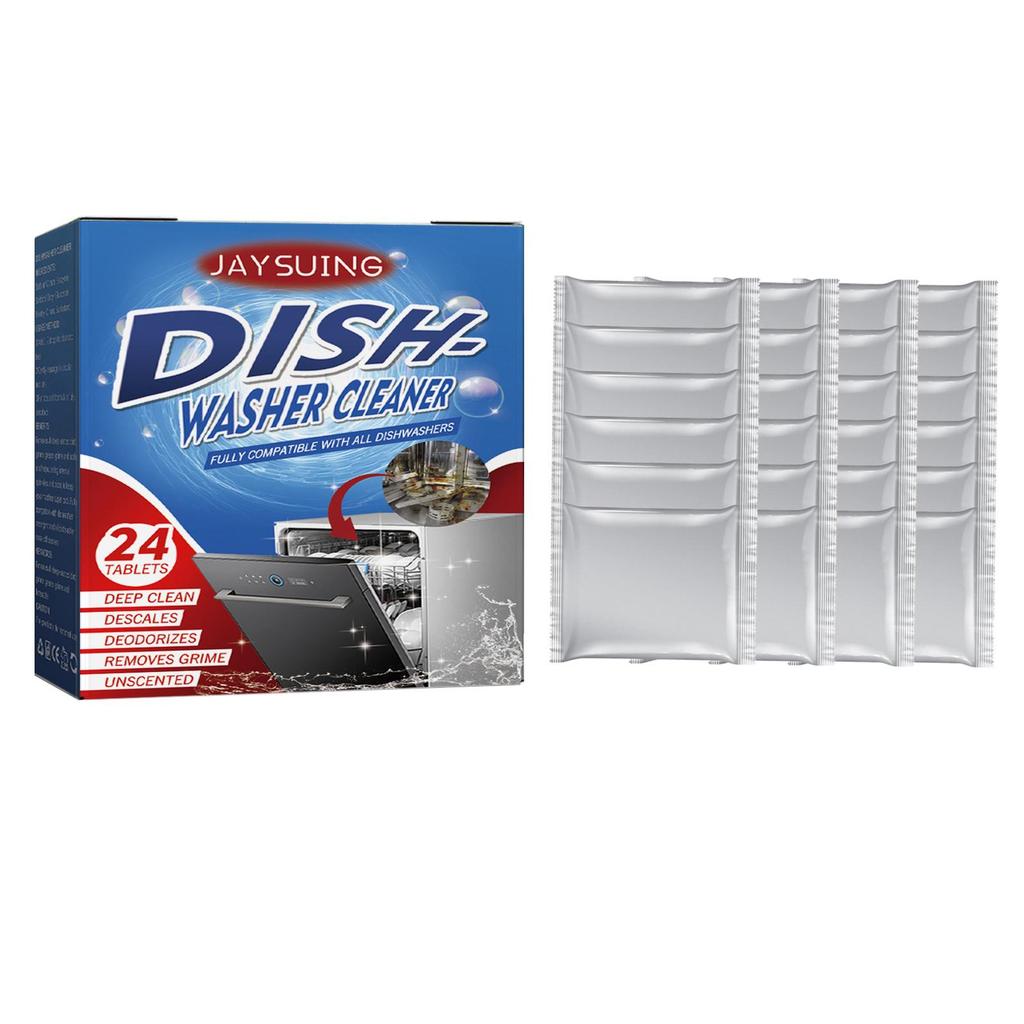 24Pcs Dishwasher Cleaner Clean and Bright Universal for Built in