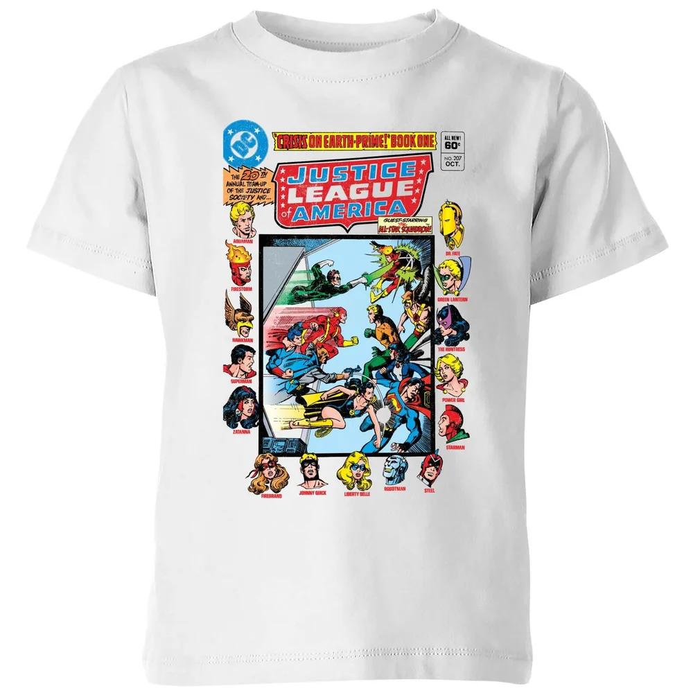 

Justice League Crisis On Earth-Prime Cover Kids T-Shirt - White - 3-4 Years 130