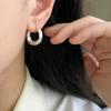 Japanese and Korean niche design irregular concave and convex beating pattern simple personality temperament versatile circle earrings earrings women
