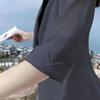 Leichter Damen-Leinenblazer: 2025 Koreanischer Stil, Professionell, Kurz, Vielseitige Sommer-Sonnenschutzjacke