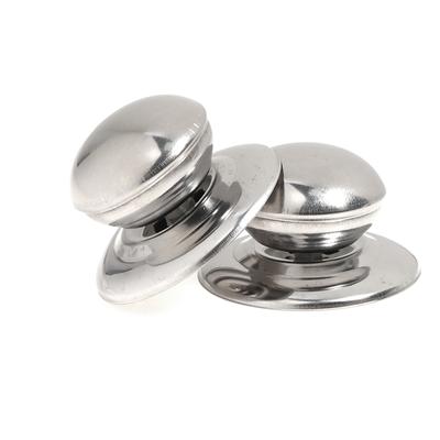 2Pcs/Set Stainless Steel Replaceable Cover Button Pan Pot Glass Lid Cover Handle