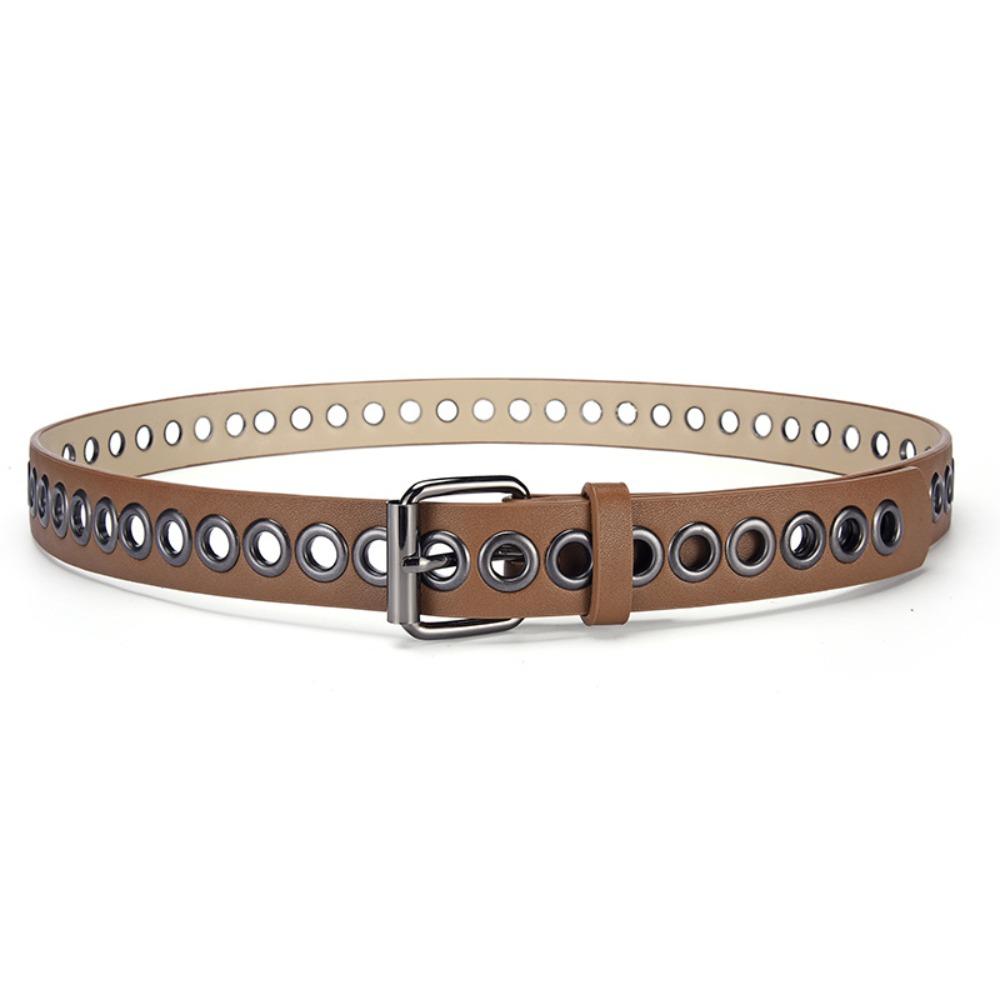 

Pu Leather Punk Belt Versatile Pin Buckle Belt Fashion Y2k Belt Jeans Accessories верблюд