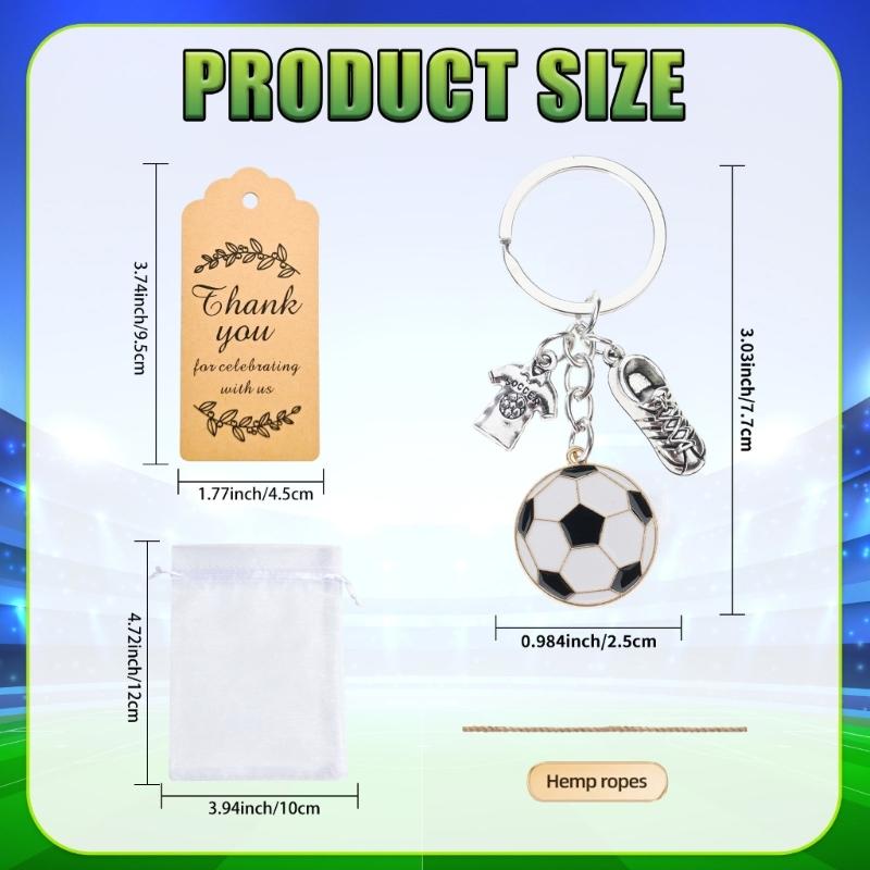 Pack of 10 Football Theme Pendant Keychains Featuring Soccer Cleats and Cloth Designs for Sports Enthusiasts and Daily Use