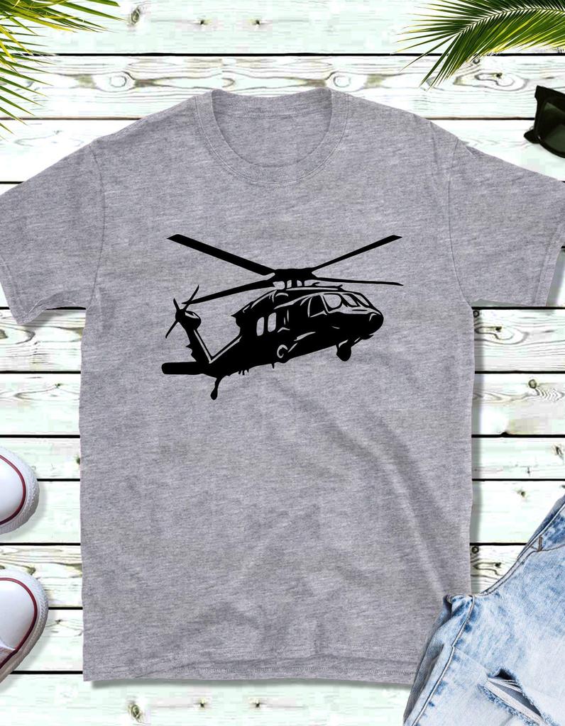 US Helicopter Military T-Shirt, Unisex Tee for Army Marines Navy Air Force, Military Family Shirt, 6 Colors