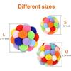 Cat Toys Plush Ball Toy Pet Bouncy Bell Ball Cat Scratching Ball Self Hi Ball Playing Cat Colorful Woolen Ball Amuse Pet Toys