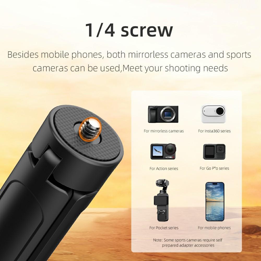 BRDRC Adjustable Phone Tripod Stand with 1/4 Scree, Cold Shoe Mount for Photography/Live Streaming
