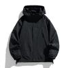Spring and Autumn New Style Men's Korean Hooded Color Matching Stylish Jacket Tide Couple Loose Large Size Coat