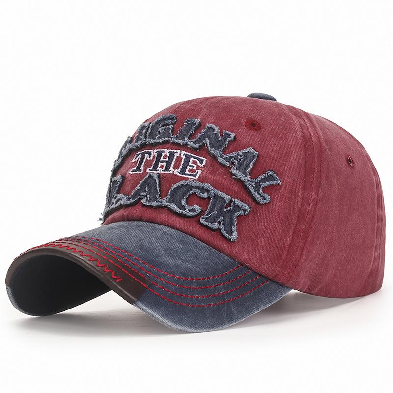 

American Retro Washed Embroidered Baseball Cap - 2025 Spring Sunshade & Sun Protection Adjustable