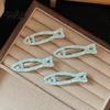 Fresh Fish Hollow Shape Clip 2Pcs Girl Hairpins, Acrylic Hair Clips with Built-in Elastic Clip, Broken Pins, Transparent Icy Blue Accessories
