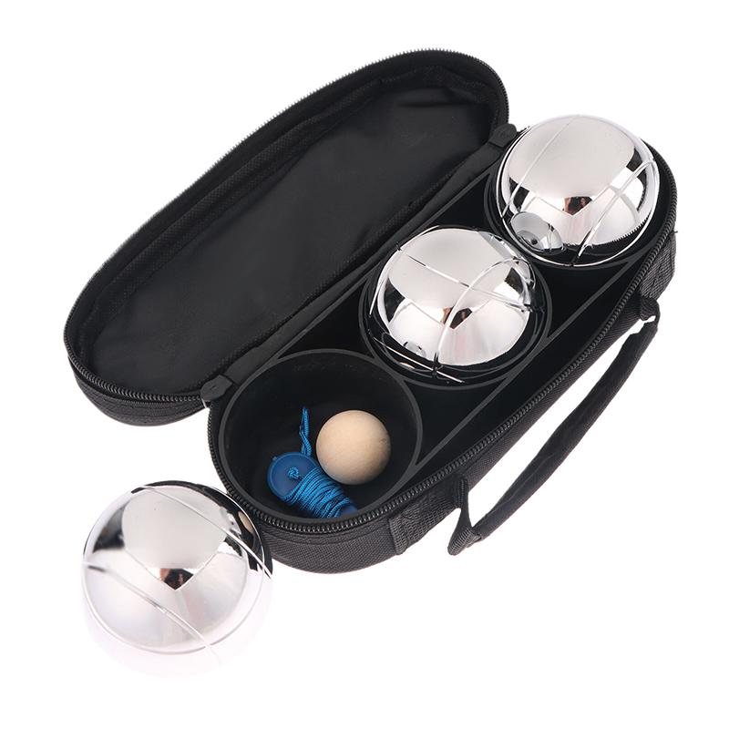 3Pcs/Set Bocce Ball Game Set Iron Engraved Reflective Petanque Set Unique Elegant Petanque Balls Games For Outdoor Activity