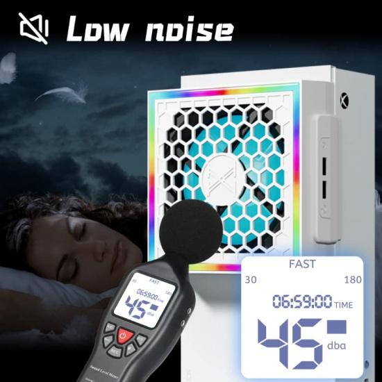 RGB Cooling Fan for Xbox Series S Console with 3 Adjustable Fan Speed, High Speed Fan Cooler System for Xbox Series S Accessories, Fits Horizontal or