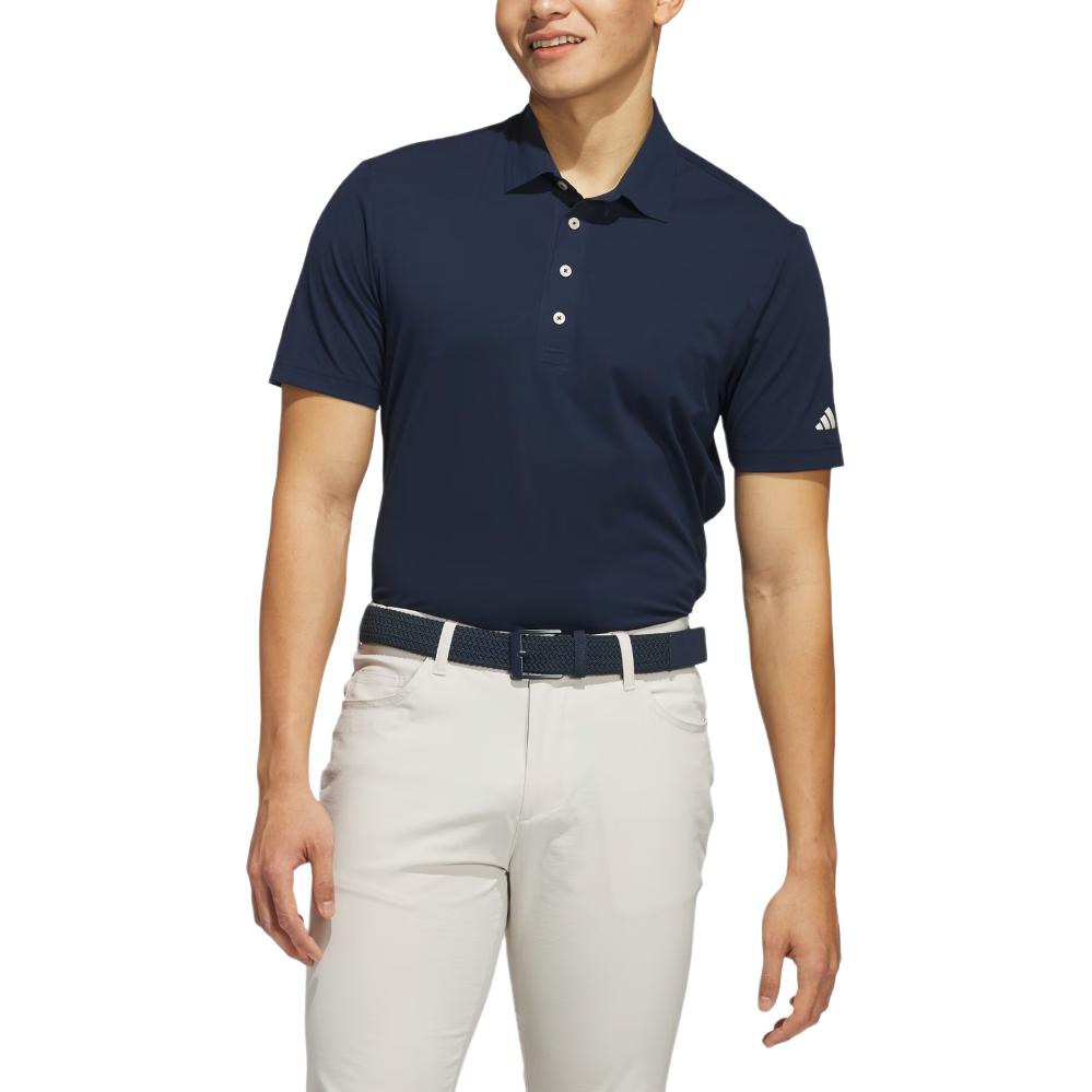 Adidas Ultimate365 Golf Twistknit Fashion Simple Soft Versatile Short Sleeve Polo Shirt Men Polo Shirts Navy-Blue JH1339