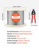 3.2 mm Wire Rope, 304.8 m Length, 316 Stainless Steel Wire Cable with Cutter, 798 kg Breaking Strength, 1 x 19 Strands Construction, Steel Cable for