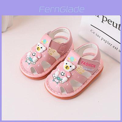 Cartoon Baby Girls Boys Summer Soft Sole Sandals With Velcro For Toddler Walking